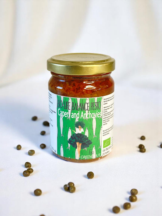 Bio Pesto mit Kapern und Sardellen 130g